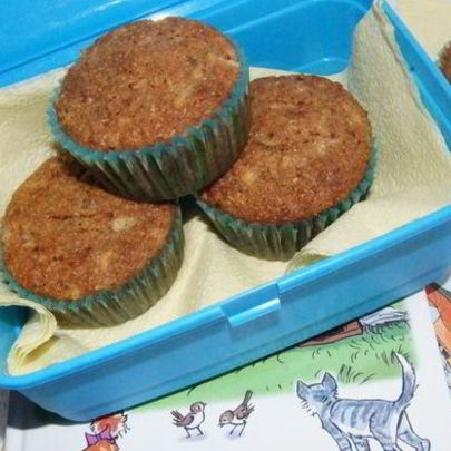 Маффины с отрубями, медом и яблоком