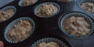 маффины с отрубями, медом и яблоком