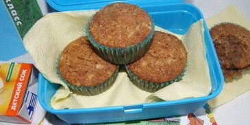 маффины с отрубями, медом и яблоком