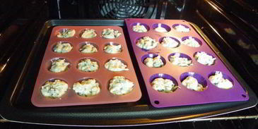 маффины с рисом и грибами