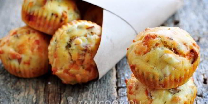 Рецепт маффинов с ветчиной и сыром