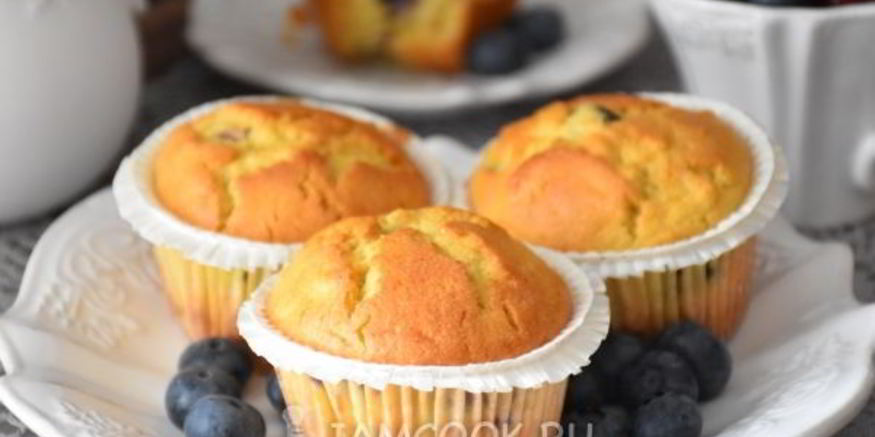 Рецепт маффинов с ягодами на рисовой муке