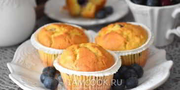 маффины с ягодами на рисовой муке