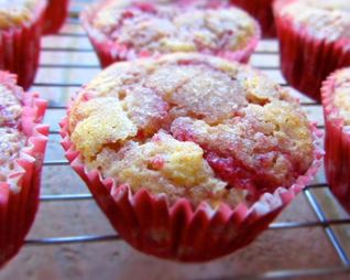 Малиновые веганские маффины