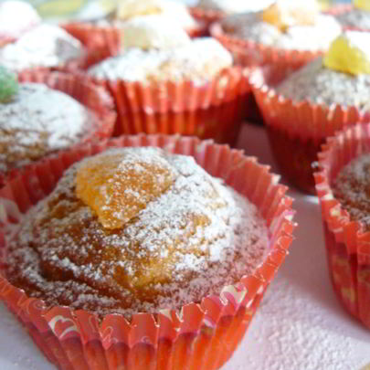 Манные маффины с мармеладом