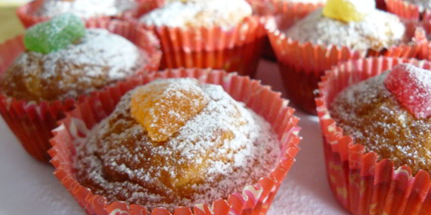 Рецепт манных маффинов с мармеладом