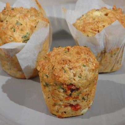 Миндально-творожные маффины со шнитт-луком