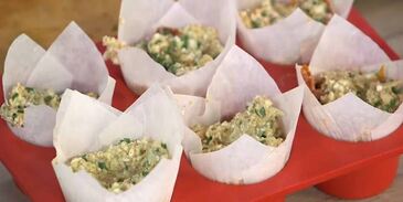 миндально-творожные маффины со шнитт-луком