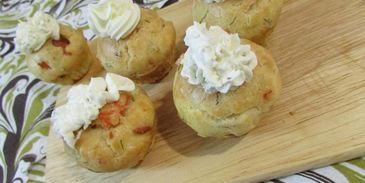 мини-маффины с семгой