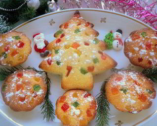 Новогодние маффины из манки