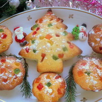 Новогодние маффины из манки