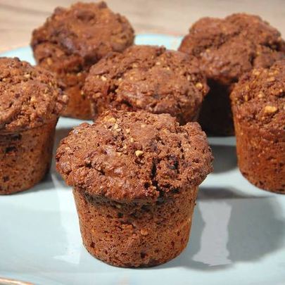 Ореховые маффины с шоколадной начинкой