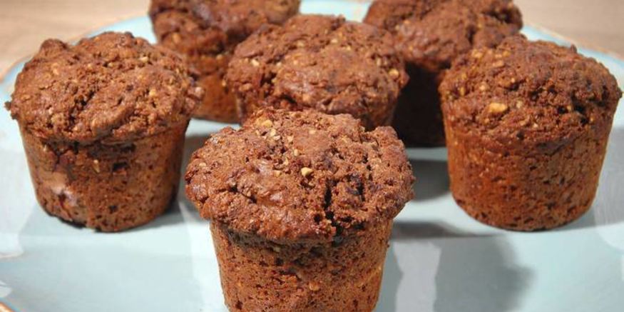 Рецепт ореховых маффинов с шоколадной начинкой