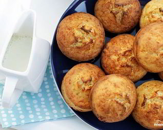 Постные яблочные маффины