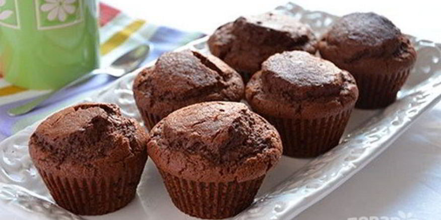 Рецепт шоколадных маффинов с какао