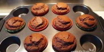 шоколадные маффины с какао