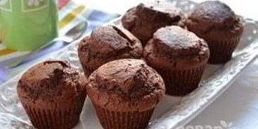 шоколадные маффины с какао