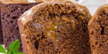 шоколадные маффины с вареной сгущенкой