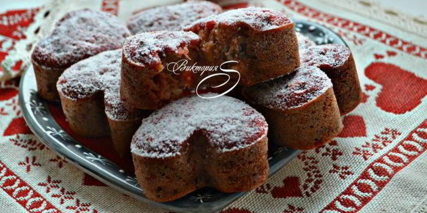 Рецепт свекольно-ореховых маффины