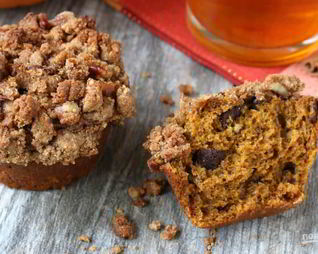 Тыквенные маффины с орехами