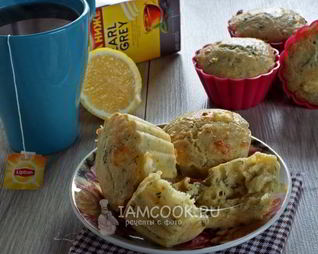 Закусочные маффины с сыром и укропом