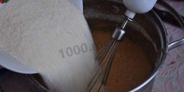 быстрый пирог манник с вареньем