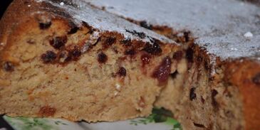 быстрый пирог манник с вареньем