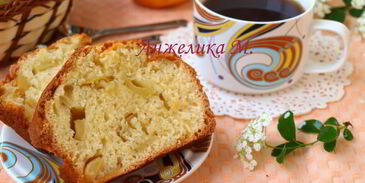 манник на кефире с яблоками