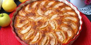 манник на молоке с яблоками