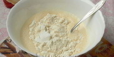 манник на молоке с яблоками