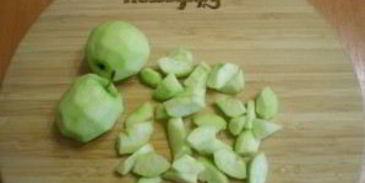 манник с яблоками на кефире