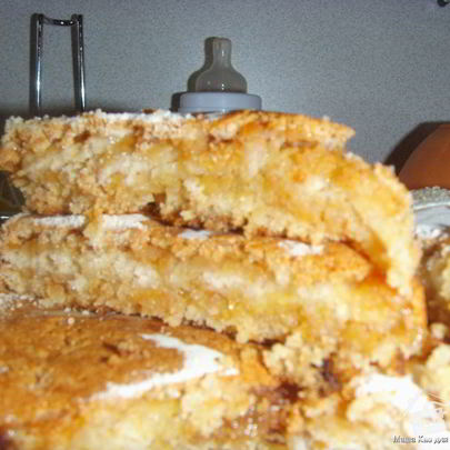 Насыпной яблочный манник