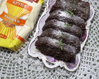 Постный шоколадный манник с миндалем