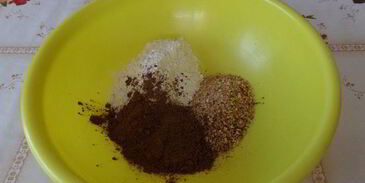 постный шоколадный манник с миндалем