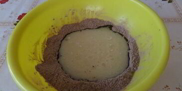 постный шоколадный манник с миндалем