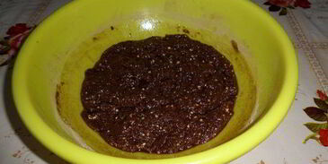 постный шоколадный манник с миндалем