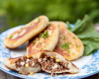 Фаршированные картофельные оладьи