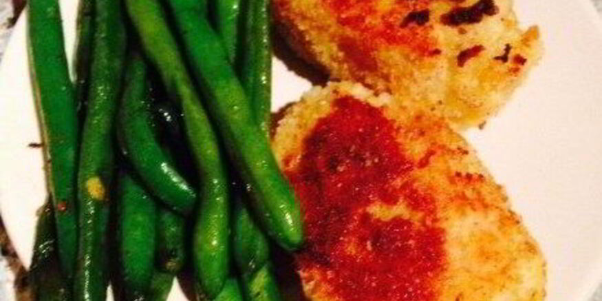 Рецепт картофельных оладий из пюре со стручковой фасолью