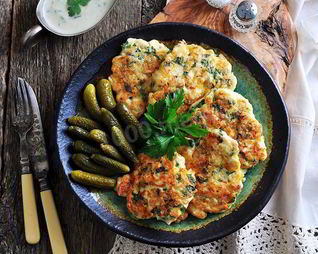 Куриные оладьи с майонезом