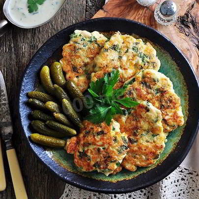 Куриные оладьи с майонезом