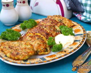 Оладьи из кабачков с манной крупой