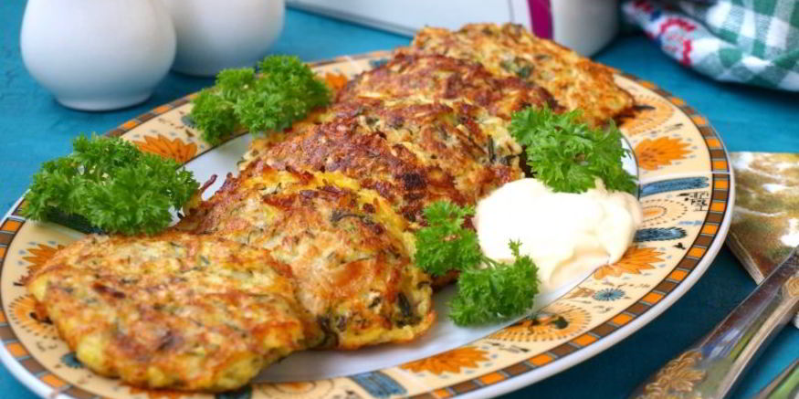 Рецепт оладий из кабачков с манной крупой