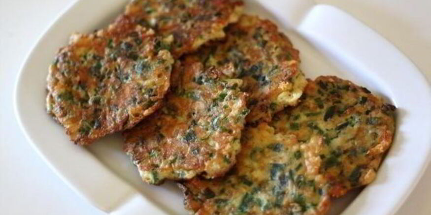 Рецепт оладий из лука