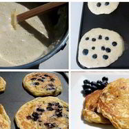 Рецепт Оладий из овсянки и черники