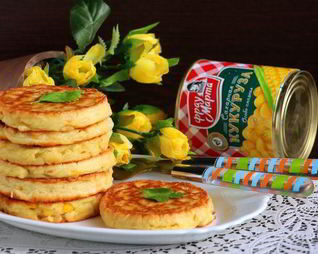 Оладьи из сладкой кукурузы