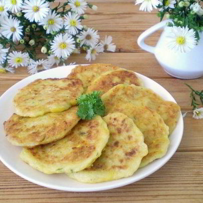Оладьи из тыквы и кабачков