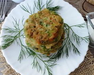 Оладьи из зеленого лука с тмином