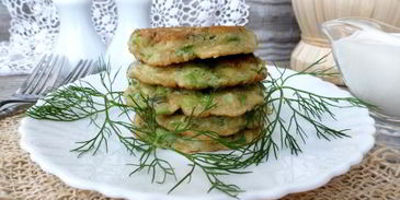 оладьи из зеленого лука с тмином