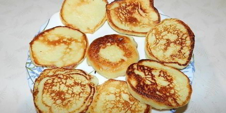 Рецепт оладий на твороге и сметане