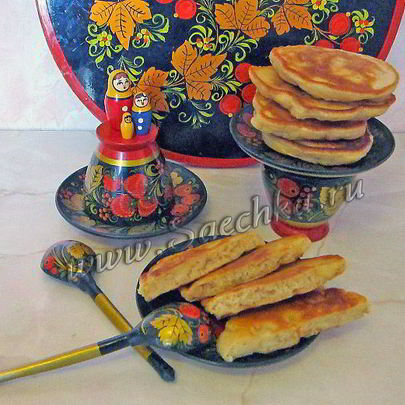 Оладьи с яблоками